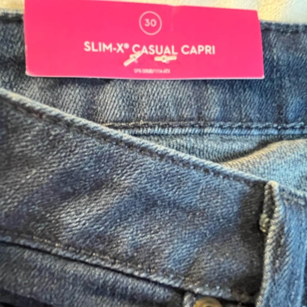 SPANX Blue Ankle Cropped Jeans size 30 NWT - Picture 5 of 9